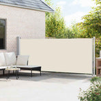 Patio Retractable Side Awning 614x160 cm Cream