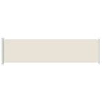 Patio Retractable Side Awning 614x160 cm Cream