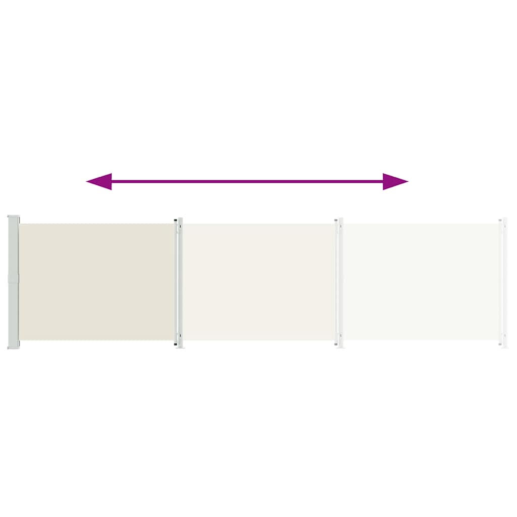 Patio Retractable Side Awning 600x160 cm Cream