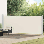 Patio Retractable Side Awning 614x160 cm Cream