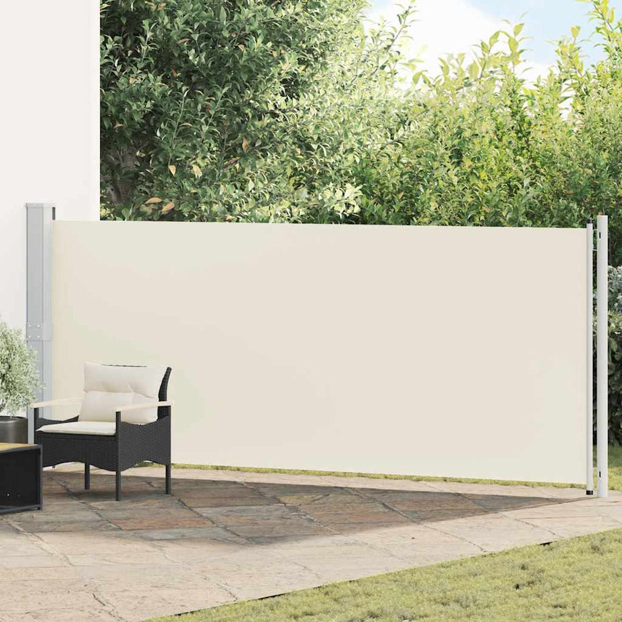 Patio Retractable Side Awning 614x160 cm Cream