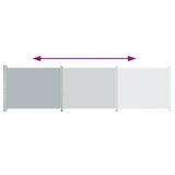 Patio Retractable Side Awning 600x160 cm Grey - Top-Down View