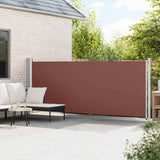 Patio Retractable Side Awning 614x160 cm Brown