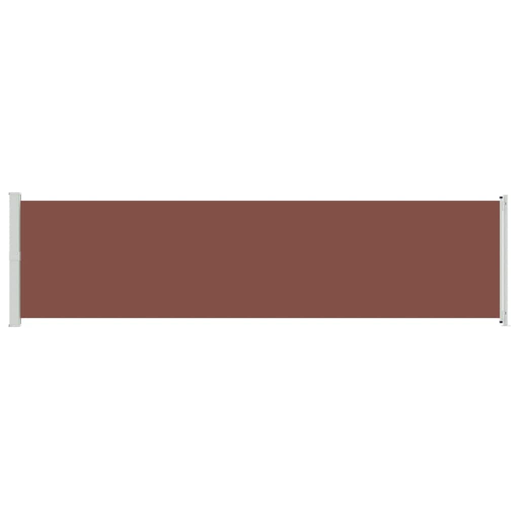 Patio Retractable Side Awning 614x160 cm Brown