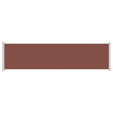 Patio Retractable Side Awning 614x160 cm Brown