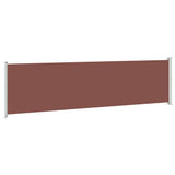 Patio Retractable Side Awning 614x160 cm Brown - Rear View