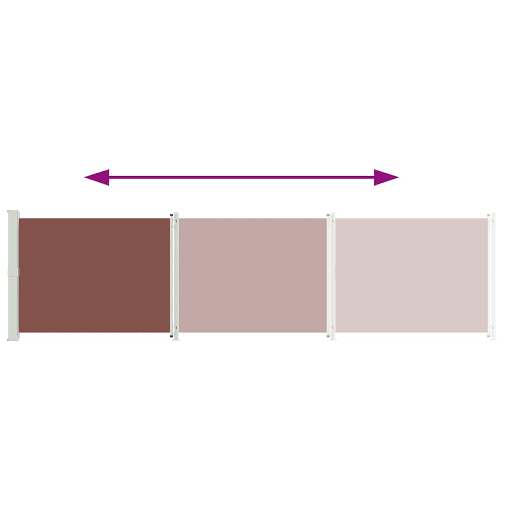 Patio Retractable Side Awning 614x160 cm Brown