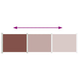 Patio Retractable Side Awning 614x160 cm Brown