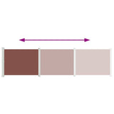 Patio Retractable Side Awning 614x160 cm Brown - Close-Up Angle