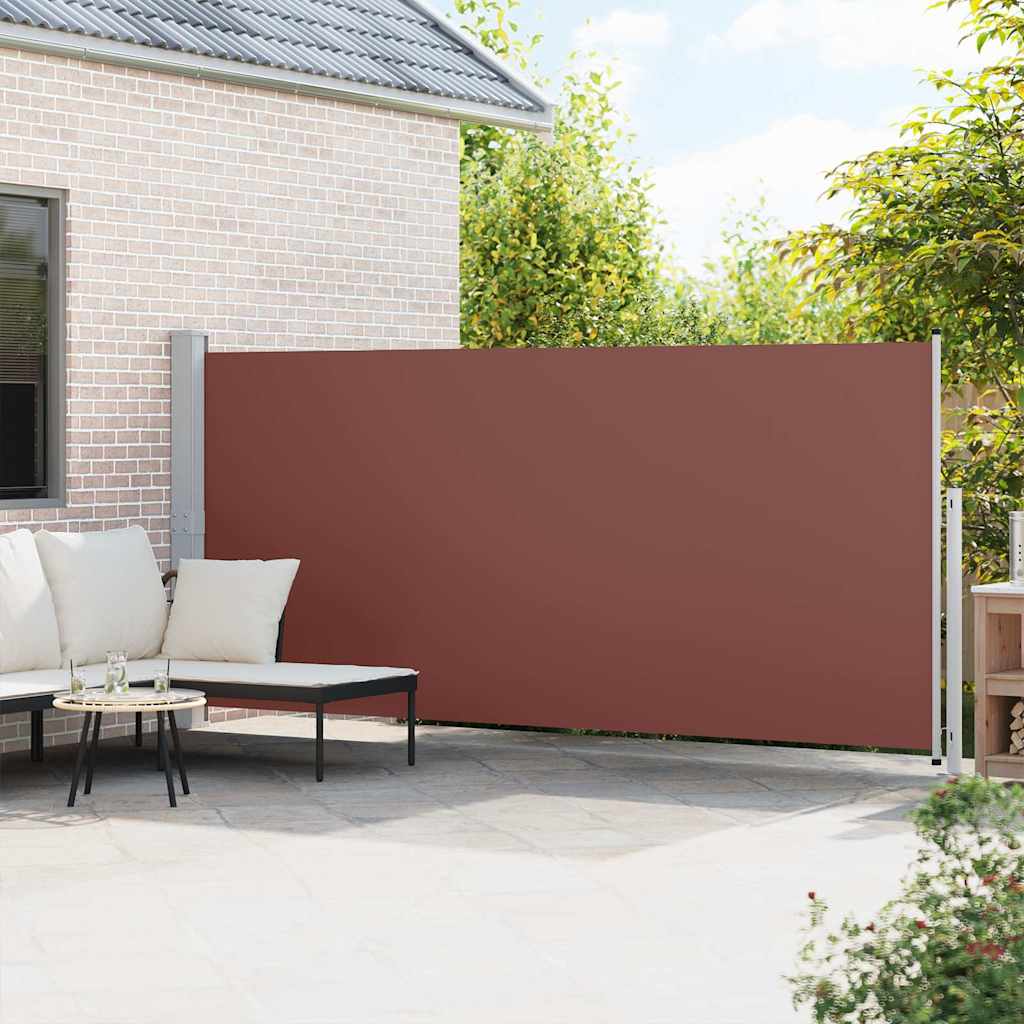 Patio Retractable Side Awning 600x170 cm Brown