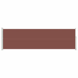 Patio Retractable Side Awning 600x170 cm Brown - Top-Down View