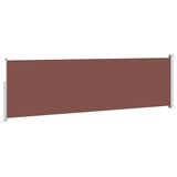 Patio Retractable Side Awning 600x170 cm Brown - Rear View