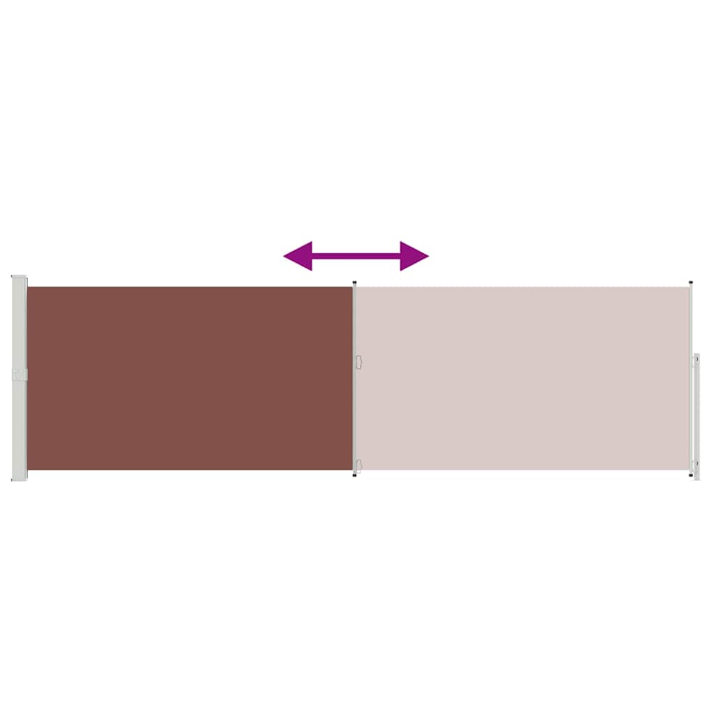 Patio Retractable Side Awning 600x170 cm Brown