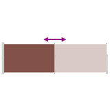 Patio Retractable Side Awning 600x170 cm Brown