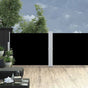 Patio Retractable Side Awning 140x1200 cm Black