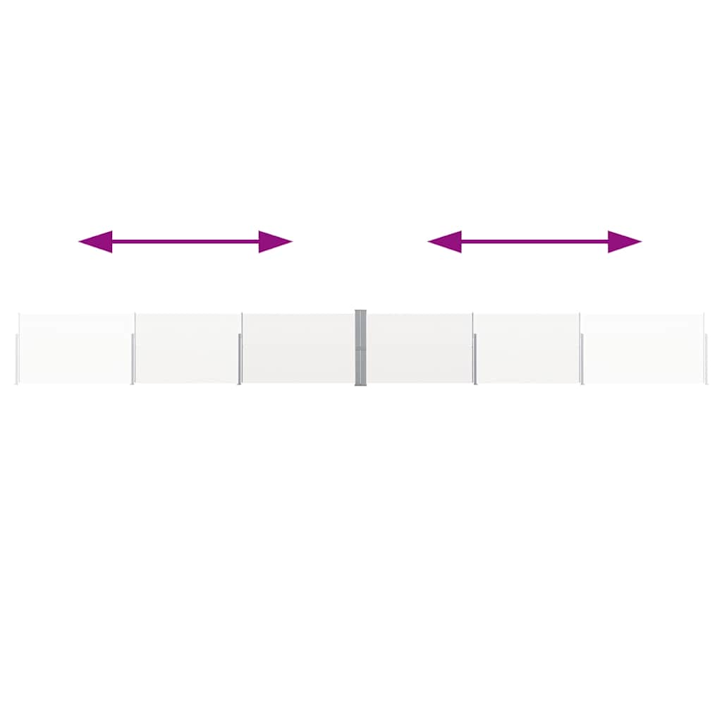 Patio Retractable Side Awning 140x1200 cm Cream