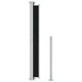 Patio Retractable Side Awning 180x300cm Black - Side View