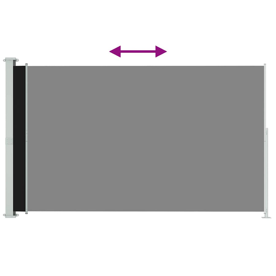 Patio Retractable Side Awning 180x314cm Black