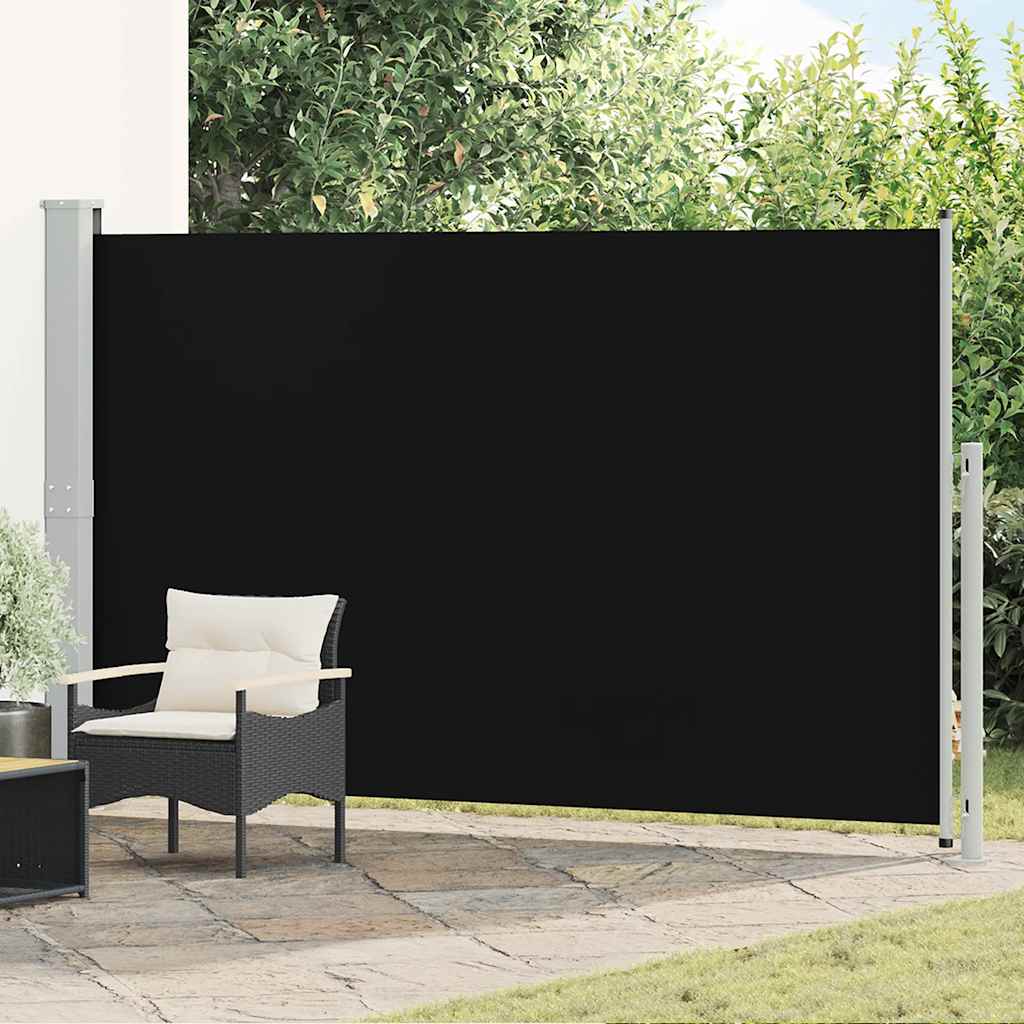 Patio Retractable Side Awning 180x300cm Black
