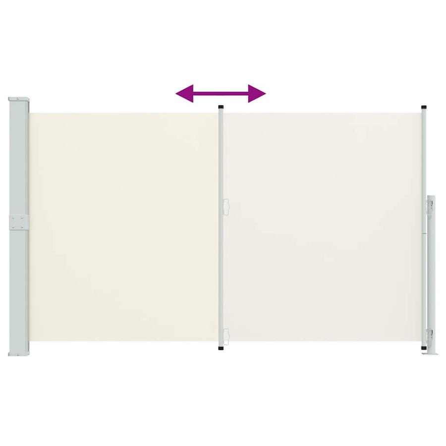 Patio Retractable Side Awning 180x314cm Cream