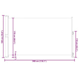 Patio Retractable Side Awning 180x300cm Cream - Extra Image