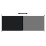 Patio Retractable Side Awning 180x500cm Black