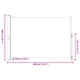 Patio Retractable Side Awning 200x300cm Black - Extra Image