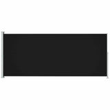 Patio Retractable Side Awning 200x500cm Black
