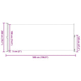 Patio Retractable Side Awning 200x500cm Cream