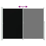 Patio Retractable Side Awning 220x300cm Black