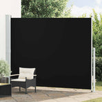 Patio Retractable Side Awning 220x314cm Black
