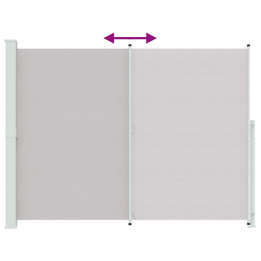 Patio Retractable Side Awning 220x314cm Grey