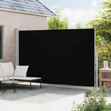 Patio Retractable Side Awning 220x500cm Black