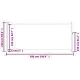 Patio Retractable Side Awning 220x500cm Black