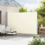 Patio Retractable Side Awning 220x514cm Cream