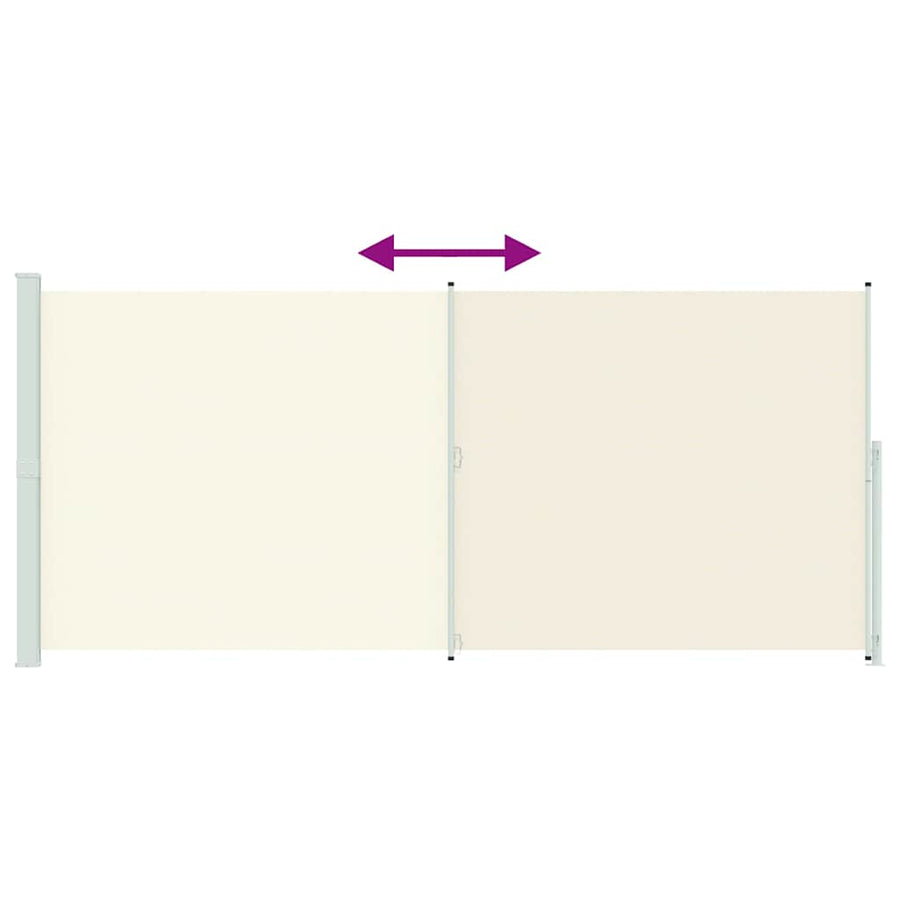 Patio Retractable Side Awning 220x514cm Cream