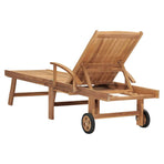 Sun Lounger Solid Teak Wood