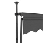 Manual Retractable Awning With Led 200 Cm Anthracite