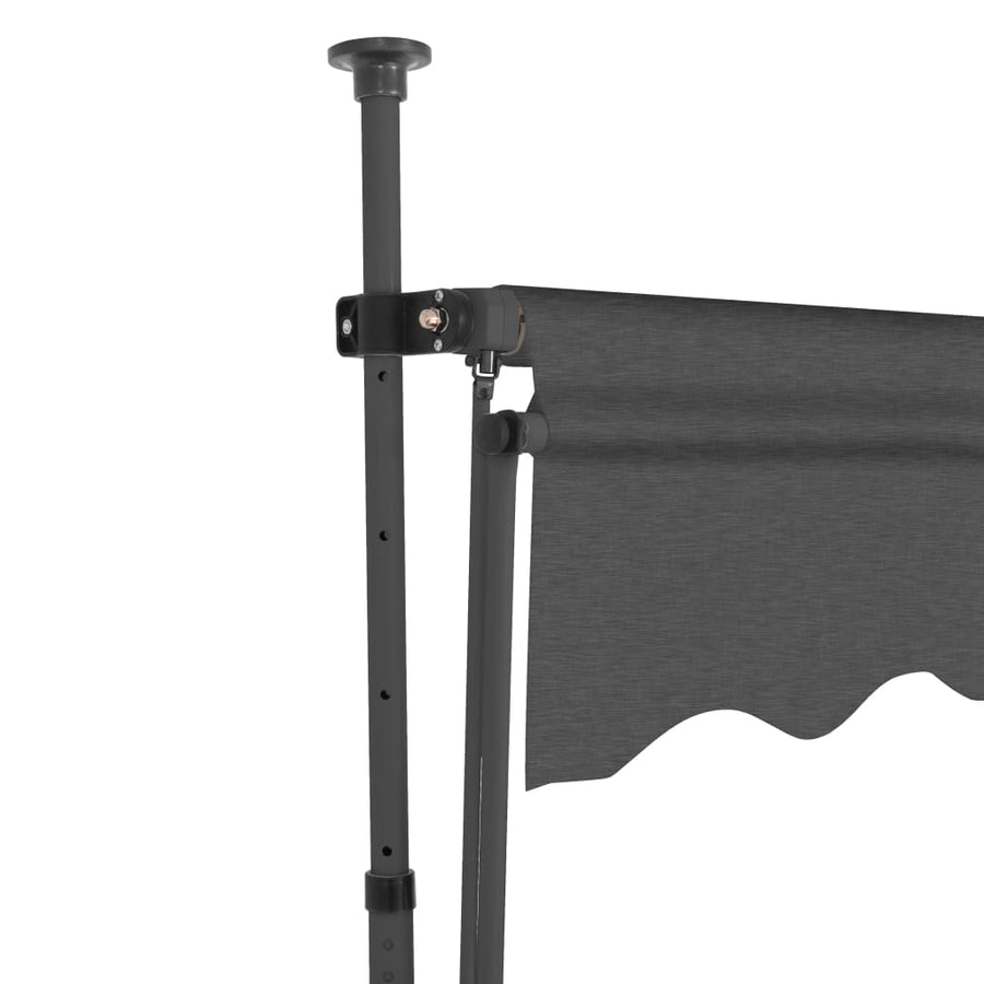 Manual Retractable Awning With Led 200 Cm Anthracite