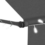Manual Retractable Awning With Led 200 Cm Anthracite