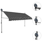 Manual Retractable Awning With Led 400 Cm Anthracite