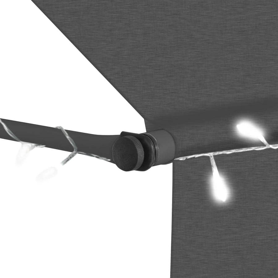 Manual Retractable Awning With Led 400 Cm Anthracite