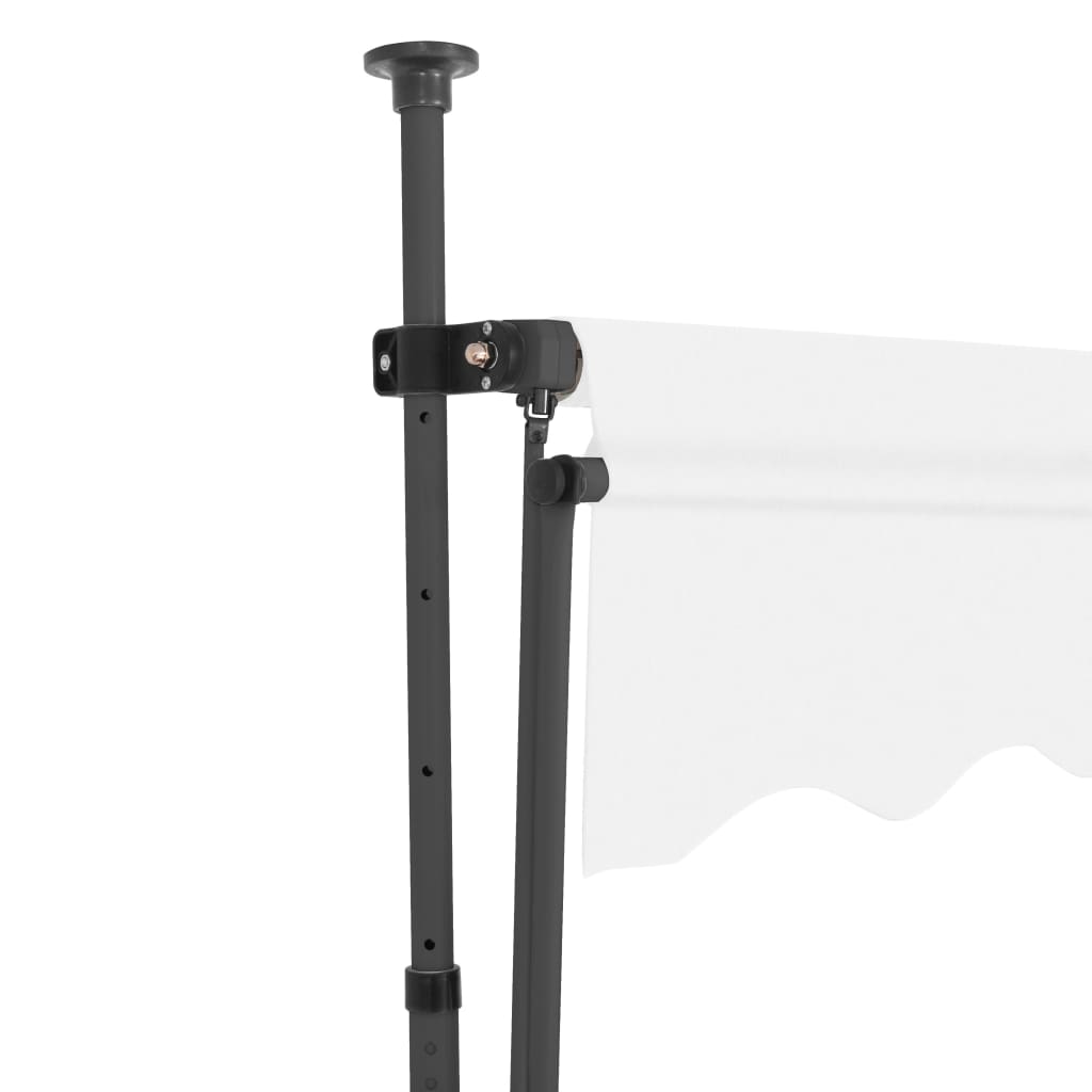 Manual Retractable Awning With Led 200 Cm Cream