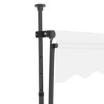 Manual Retractable Awning With Led 200 Cm Cream