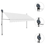 Manual Retractable Awning With Led 400 Cm Cream