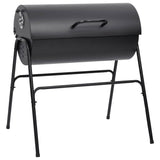 Barrel Grill with 2 Cooking Grids Black 80x95x90 cm Steel