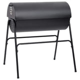 Barrel Grill with 2 Cooking Grids Black 80x95x90 cm Steel - 45-Degree Angle