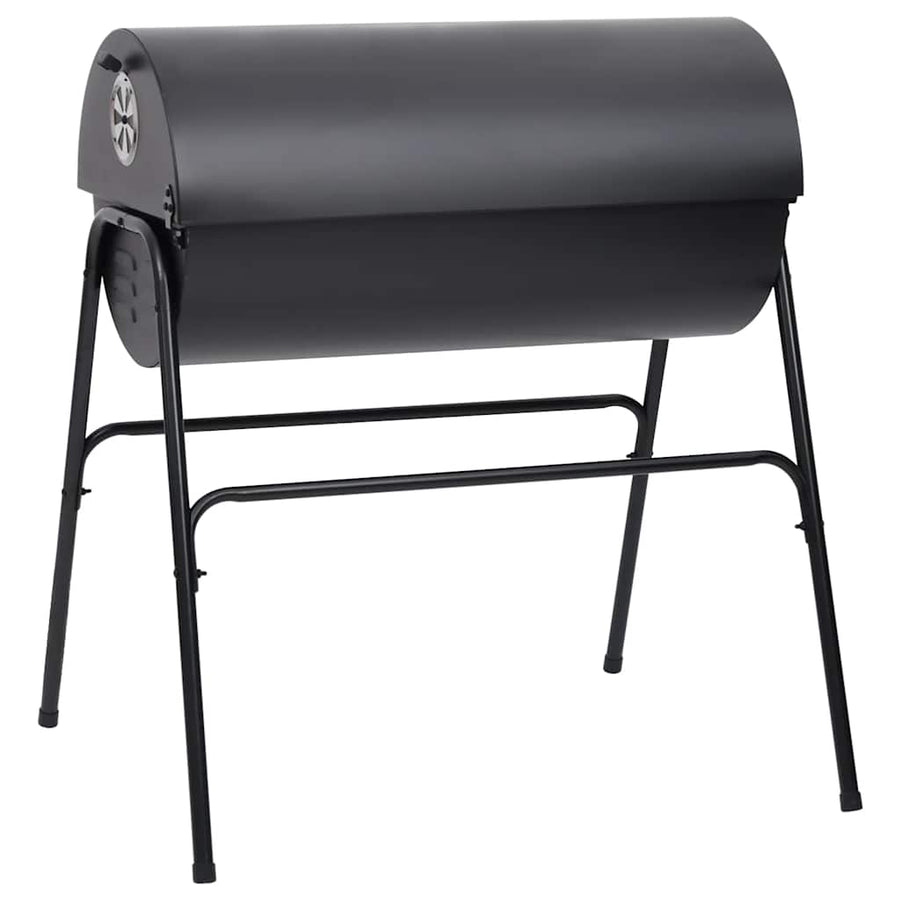 Barrel Grill with 2 Cooking Grids Black 80x95x90 cm Steel