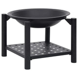 Fire Pit with Poker 54x54x55 cm Steel - 45-Degree Angle