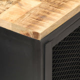 Bedside Cabinet 40x30x53 cm Solid Rough Mango Wood